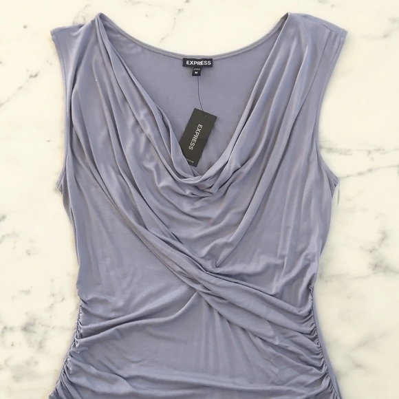 NWT. Express Rayon/Spandex Sleeveless top with front design. - Picture 3 of 4